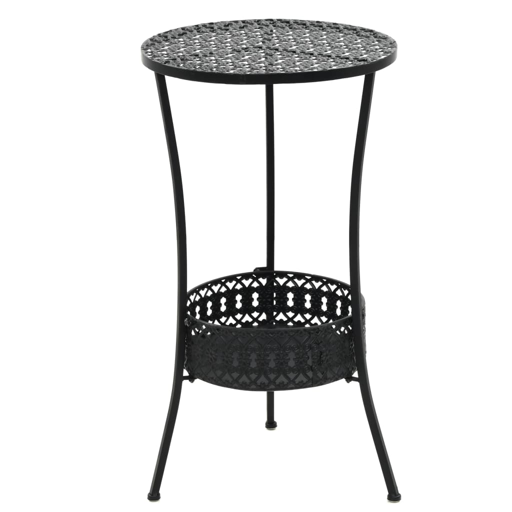 vidaXL Masă de bistro, negru, 40 x 70 cm, metal vidaXL Masă de bistro, negru, 40 x 70 cm, metal