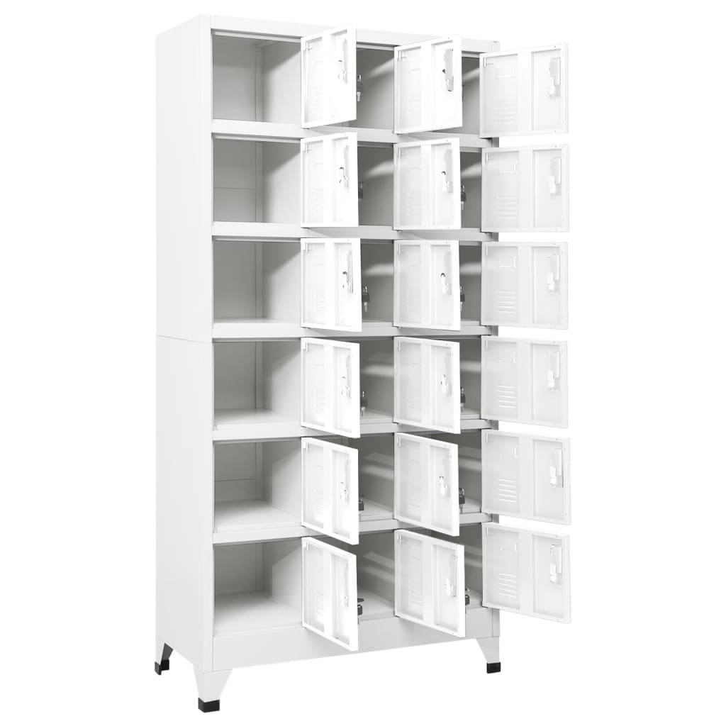 vidaXL Dulap vestiar cu 18 compartimente, 90x40x180 cm, metal