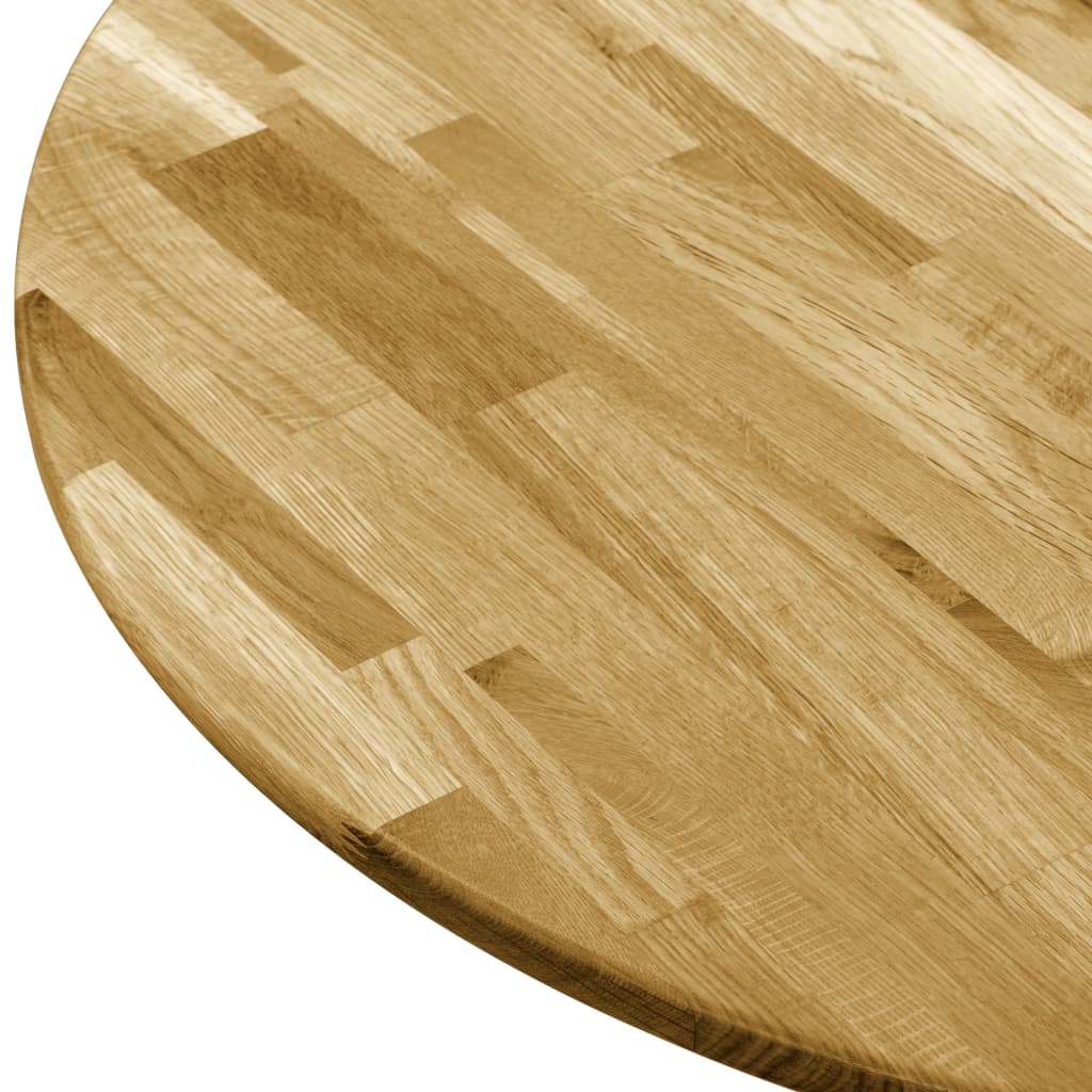 vidaXL Blat de masă, lemn masiv de stejar, rotund, 23 mm, 700 mm