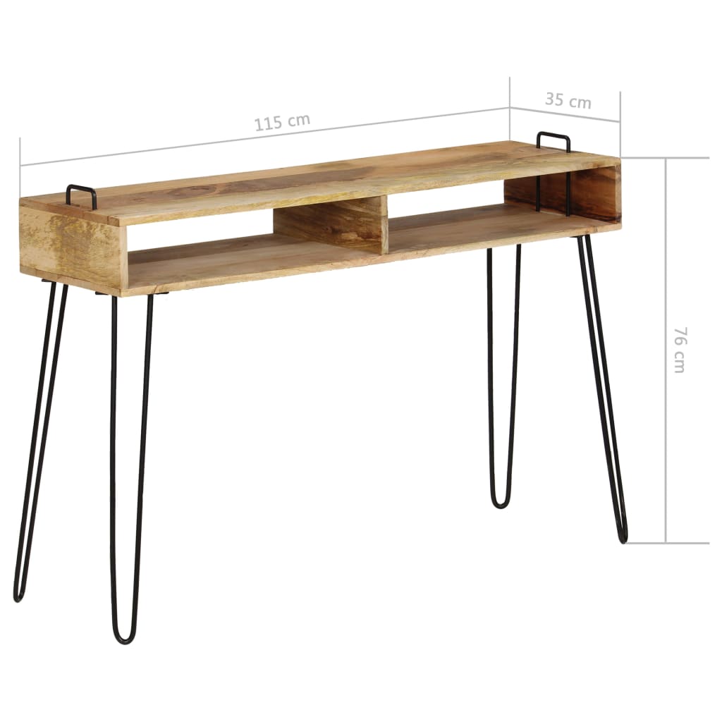 vidaXL Masă consolă, 115 x 35 x 76 cm, lemn masiv de mango vidaXL Masă consolă, 115 x 35 x 76 cm, lemn masiv de mango
