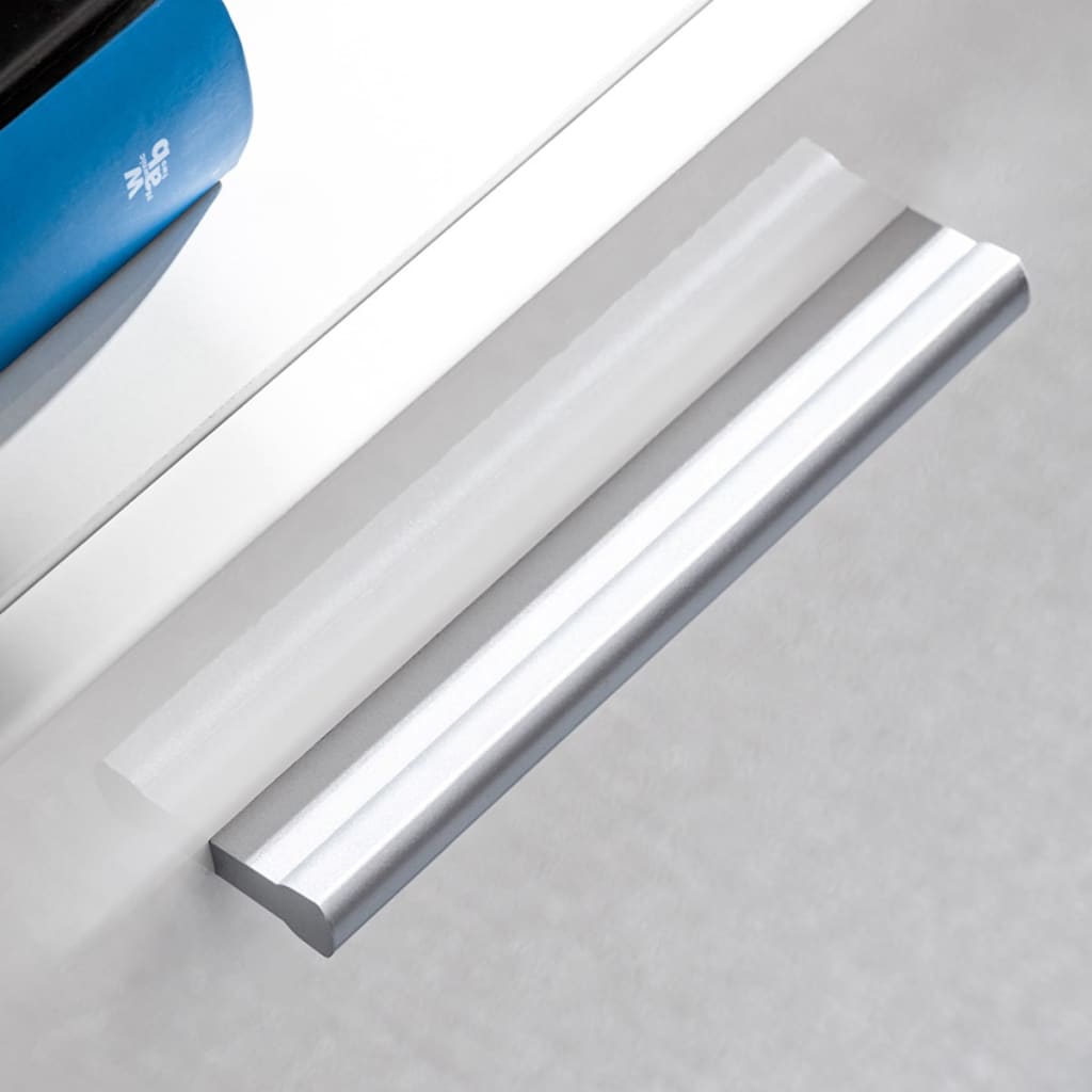 vidaXL Set comodă TV de perete, 5 piese, lumini LED, alb lucios vidaXL Set comodă TV de perete, 5 piese, lumini LED, alb lucios