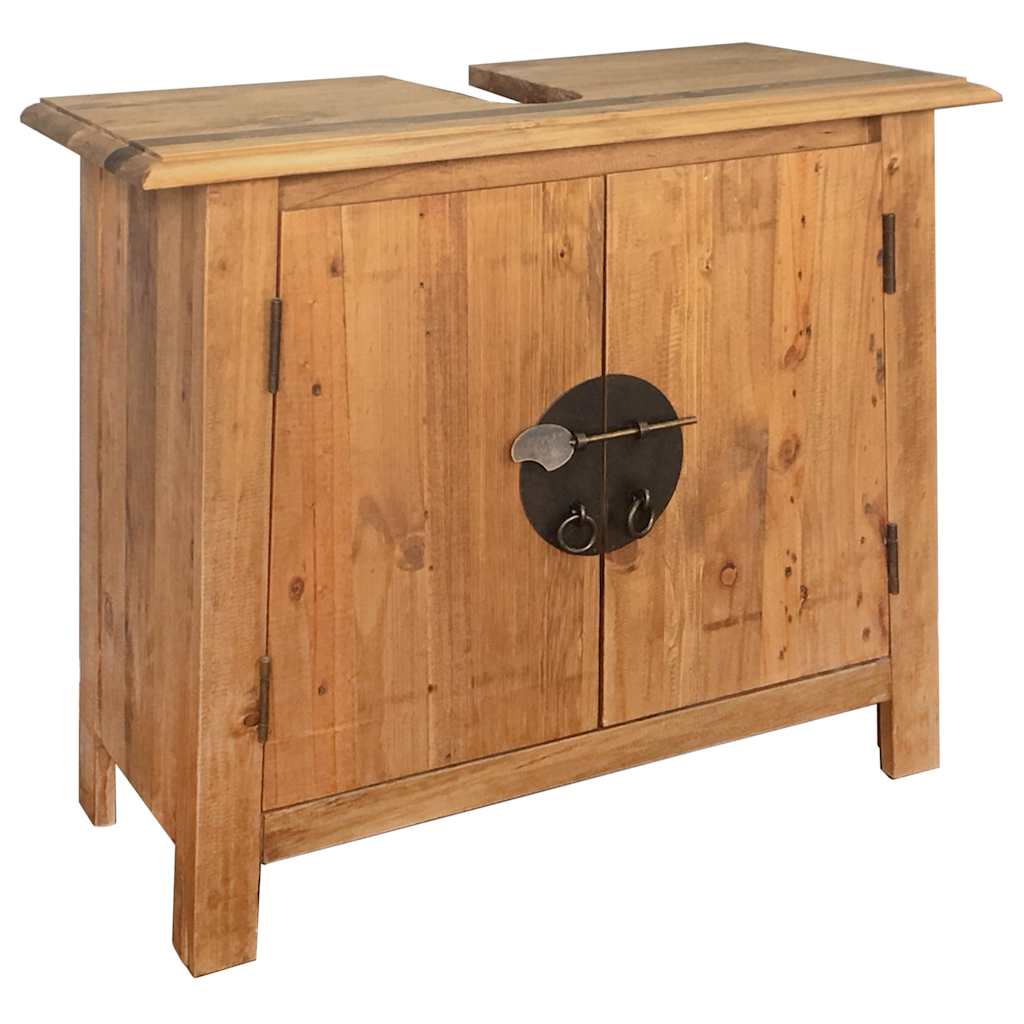 vidaXL Set mobilier de baie, lemn masiv de pin vidaXL Set mobilier de baie, lemn masiv de pin