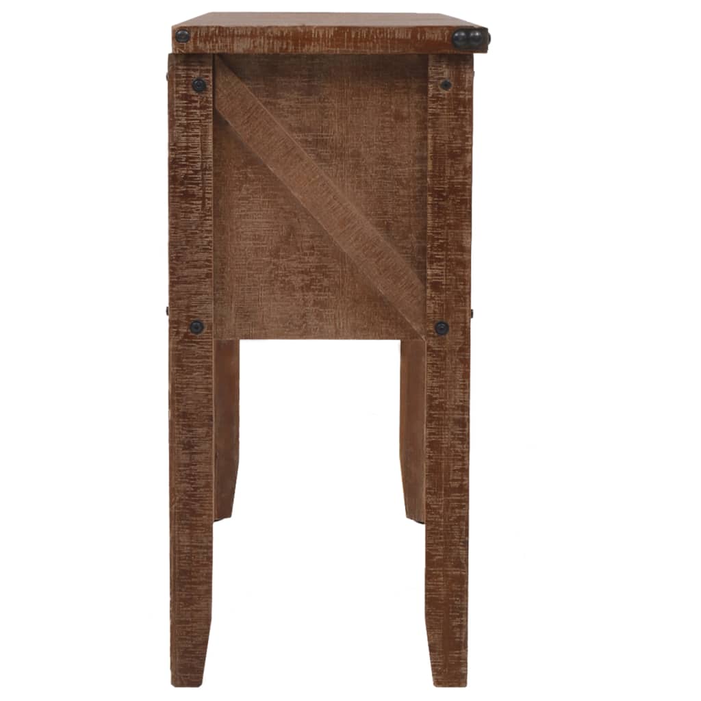 vidaXL Masă consolă din lemn masiv de brad, maro, 131x35,5x75 cm vidaXL Masă consolă din lemn masiv de brad, maro, 131x35,5x75 cm