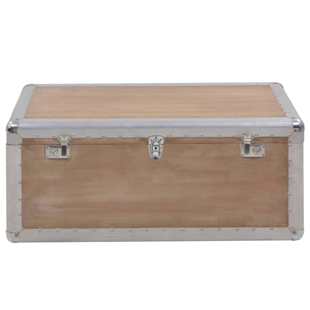 vidaXL Ladă de depozitare, maro, 91 x 52 x 40 cm, lemn masiv de brad vidaXL Ladă de depozitare, maro, 91 x 52 x 40 cm, lemn masiv de brad