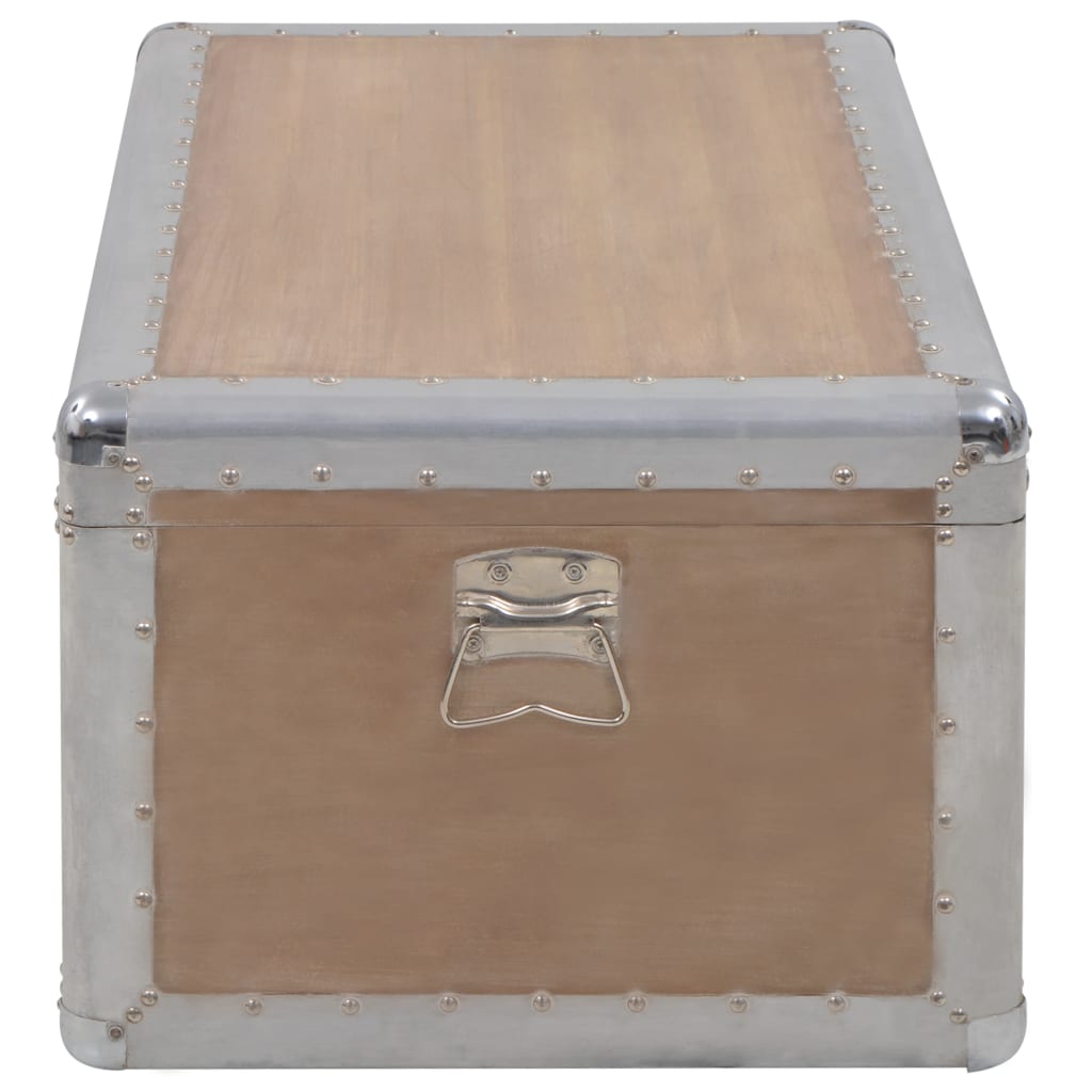 vidaXL Ladă de depozitare, maro, 91 x 52 x 40 cm, lemn masiv de brad vidaXL Ladă de depozitare, maro, 91 x 52 x 40 cm, lemn masiv de brad