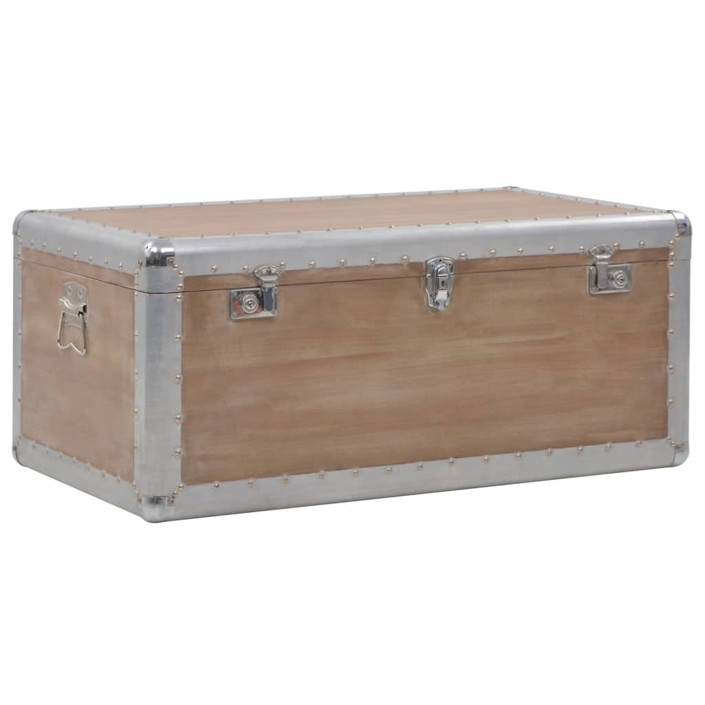 vidaXL Ladă de depozitare, maro, 91 x 52 x 40 cm, lemn masiv de brad vidaXL Ladă de depozitare, maro, 91 x 52 x 40 cm, lemn masiv de brad