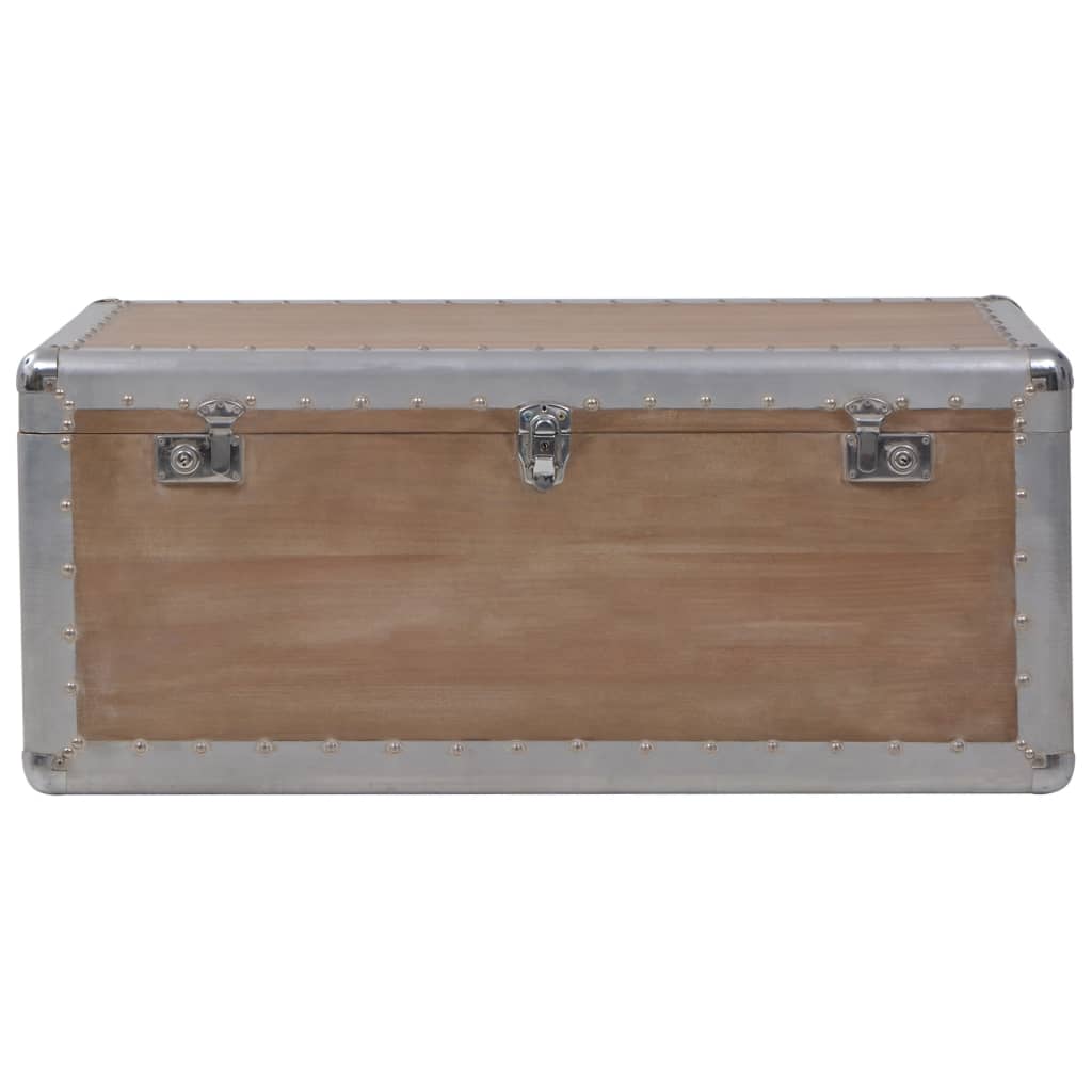 vidaXL Ladă de depozitare, maro, 91 x 52 x 40 cm, lemn masiv de brad vidaXL Ladă de depozitare, maro, 91 x 52 x 40 cm, lemn masiv de brad
