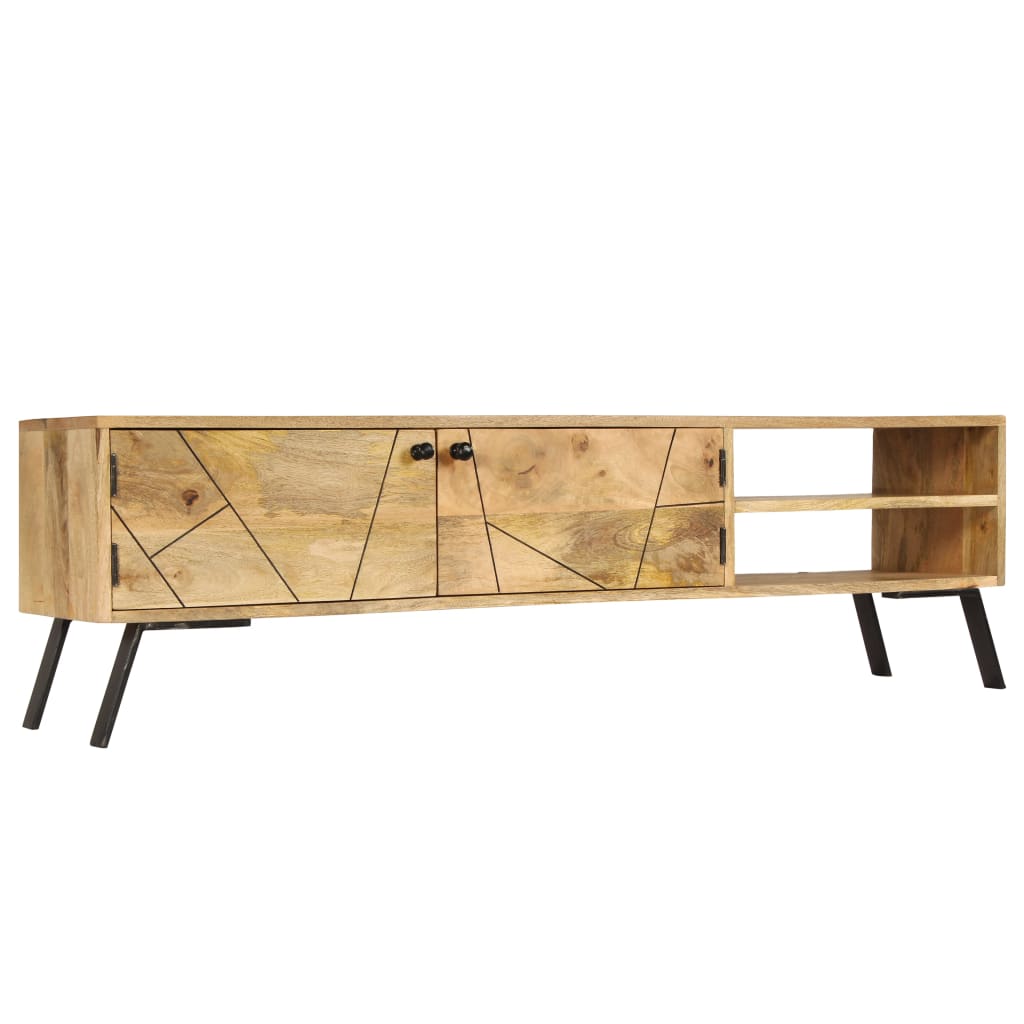 vidaXL Comodă TV, lemn masiv de mango, 140 x 30 x 40 cm vidaXL Comodă TV, lemn masiv de mango, 140 x 30 x 40 cm
