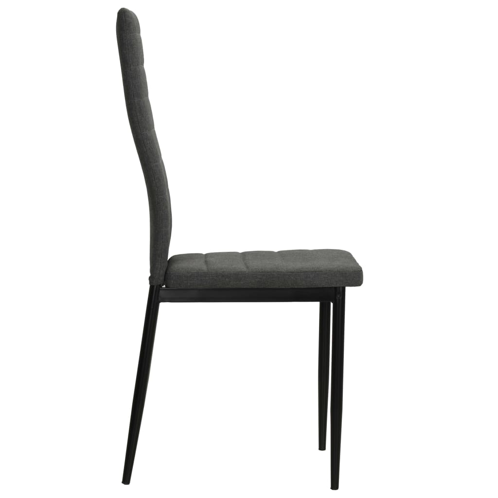 vidaXL Scaune de bucătărie pivotante, 4 buc., gri închis, textil vidaXL Scaune de bucătărie pivotante, 4 buc., gri închis, textil