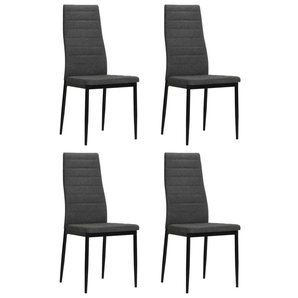 vidaXL Scaune de bucătărie pivotante, 4 buc., gri închis, textil vidaXL Scaune de bucătărie pivotante, 4 buc., gri închis, textil