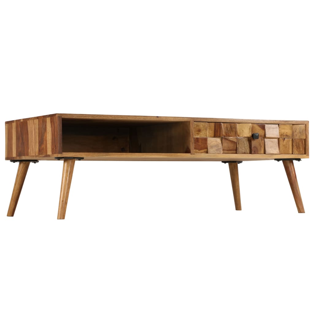 vidaXL Măsuță de cafea, lemn masiv de acacia, 110 x 50 x 37 cm vidaXL Măsuță de cafea, lemn masiv de acacia, 110 x 50 x 37 cm