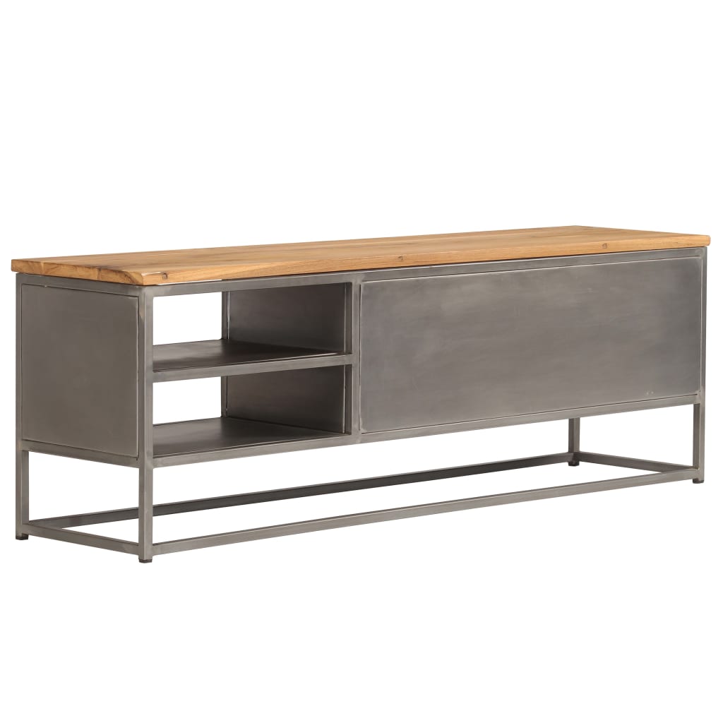vidaXL Comodă TV, lemn de tec reciclat și oțel, 120 x 30 x 40 cm vidaXL Comodă TV, lemn de tec reciclat și oțel, 120 x 30 x 40 cm