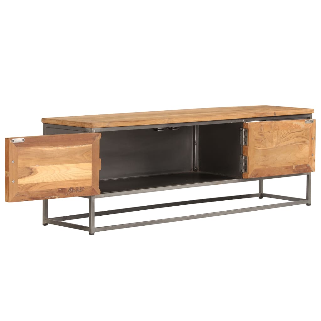 vidaXL Comodă TV, lemn de tec reciclat și oțel, 120 x 30 x 40 cm vidaXL Comodă TV, lemn de tec reciclat și oțel, 120 x 30 x 40 cm