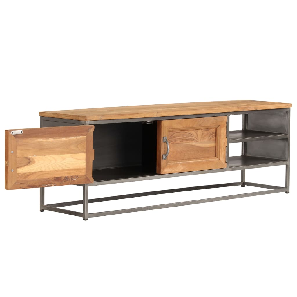 vidaXL Comodă TV, lemn de tec reciclat și oțel, 120 x 30 x 40 cm vidaXL Comodă TV, lemn de tec reciclat și oțel, 120 x 30 x 40 cm