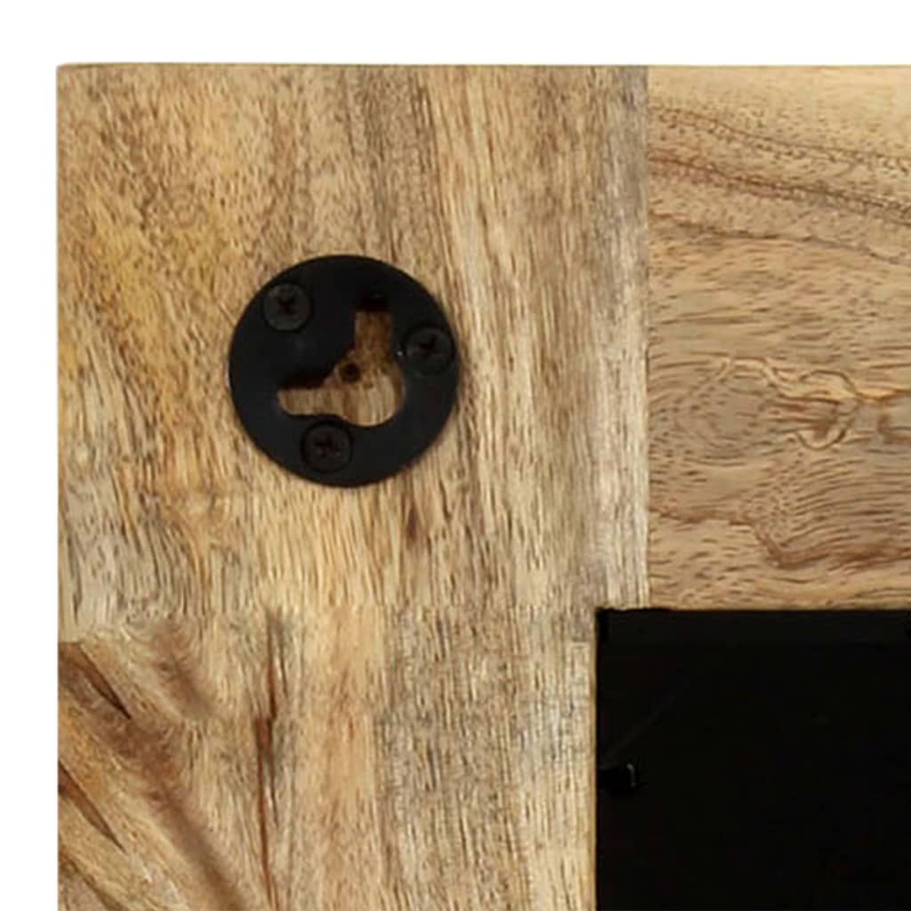 vidaXL Oglindă, lemn masiv de mango, 50 x 50 cm