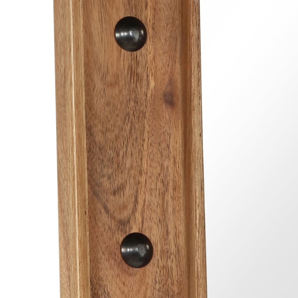 vidaXL Oglindă, lemn masiv de salcâm, 50 x 80 cm