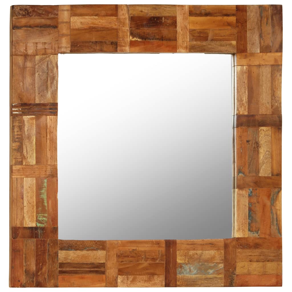 vidaXL Oglindă de perete, 60 x 60 cm, lemn masiv reciclat vidaXL Oglindă de perete, 60 x 60 cm, lemn masiv reciclat