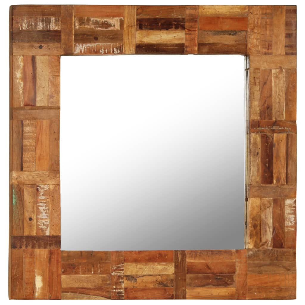 vidaXL Oglindă de perete, 60 x 60 cm, lemn masiv reciclat vidaXL Oglindă de perete, 60 x 60 cm, lemn masiv reciclat