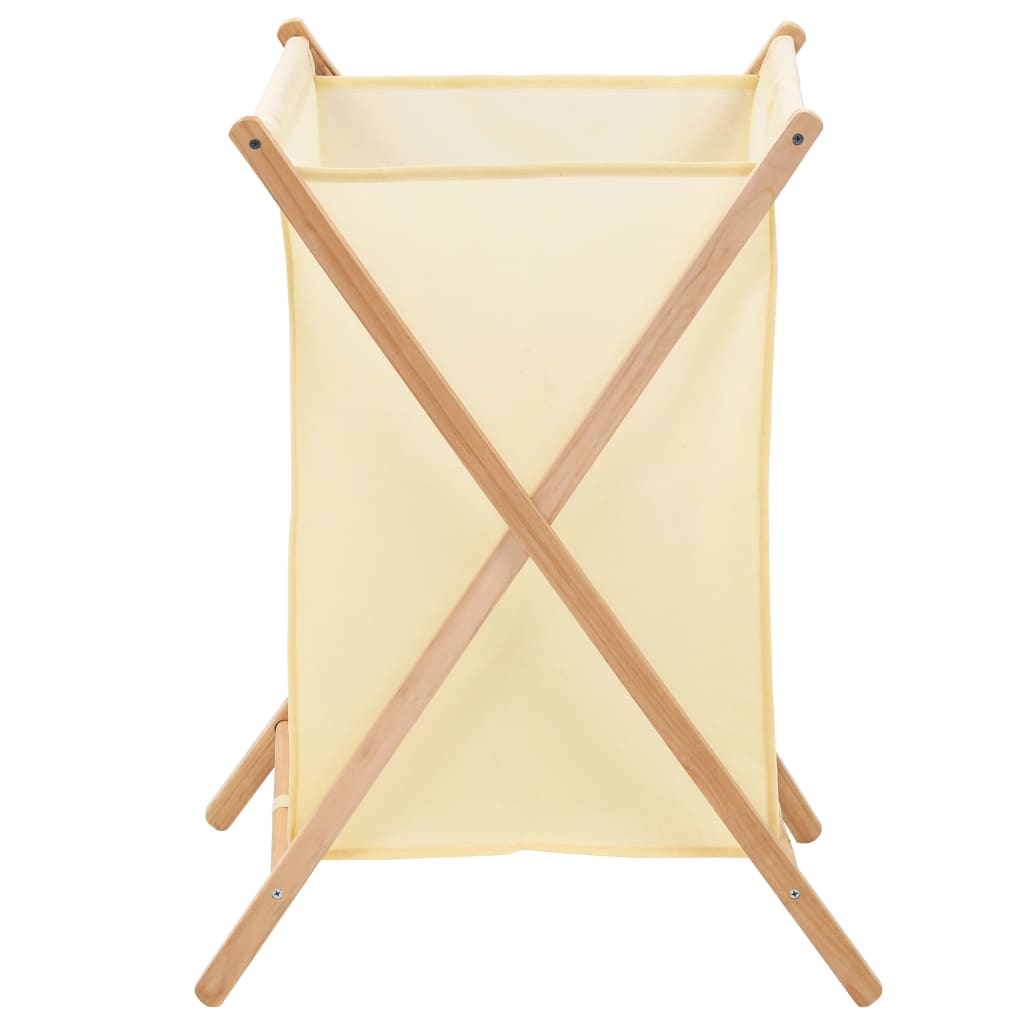vidaXL Coș de rufe, bej, lemn cedru și material textil, 42x41x64 cm vidaXL Coș de rufe, bej, lemn cedru și material textil, 42x41x64 cm