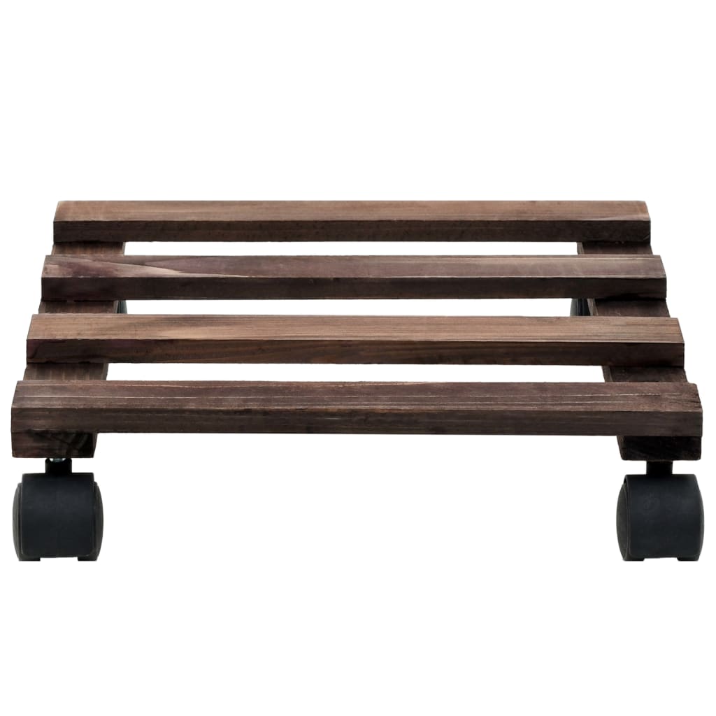 vidaXL Suport cu role pentru plante, 4 buc., 25x25 cm, lemn de cedru vidaXL Suport cu role pentru plante, 4 buc., 25x25 cm, lemn de cedru