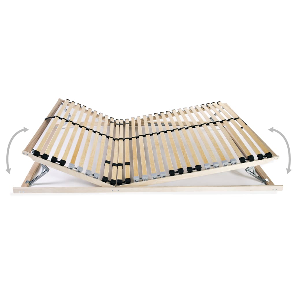 vidaXL Bază de pat cu șipci, 28 șipci, 7 zone, 100 x 200 cm vidaXL Bază de pat cu șipci, 28 șipci, 7 zone, 100 x 200 cm