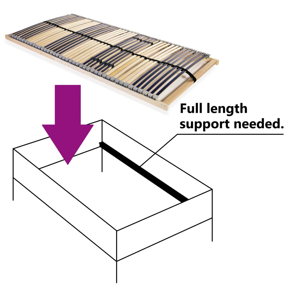 vidaXL Bază de pat cu șipci, 42 șipci, 7 zone, 120 x 200 cm vidaXL Bază de pat cu șipci, 42 șipci, 7 zone, 120 x 200 cm