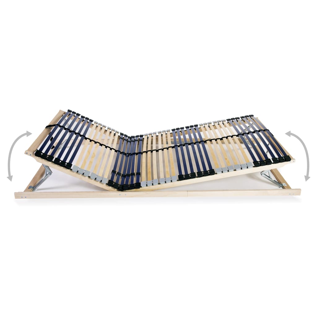 vidaXL Bază de pat cu șipci, 42 șipci, 7 zone, 100 x 200 cm