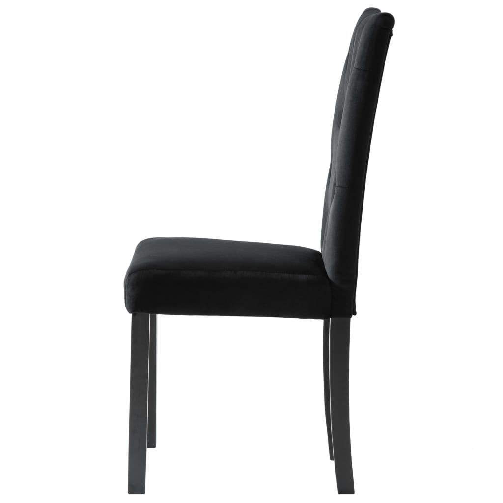vidaXL Scaune de bucătărie, 4 buc., negru, catifea vidaXL Scaune de bucătărie, 4 buc., negru, catifea