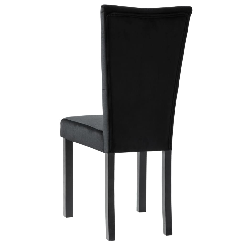vidaXL Scaune de bucătărie, 4 buc., negru, catifea vidaXL Scaune de bucătărie, 4 buc., negru, catifea