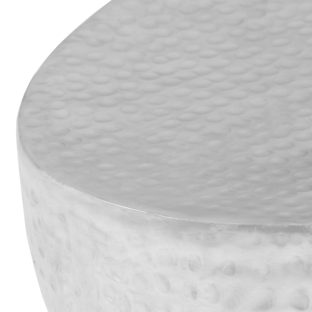 vidaXL Măsuță cafea, argintiu, 100x50x28 cm aluminiu bătut la ciocan