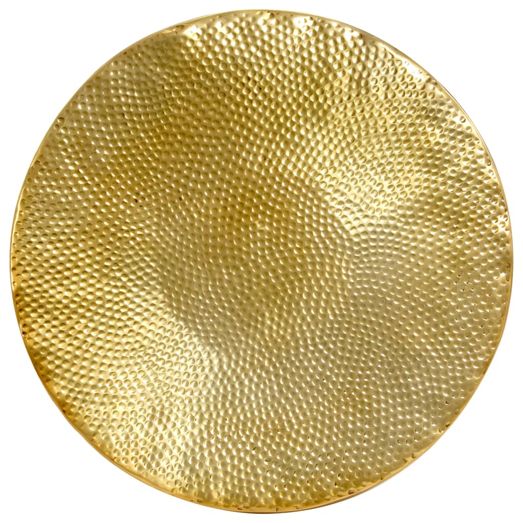 vidaXL Măsuță de cafea, alamă, 70 x 30 cm, aluminiu bătut cu ciocanul