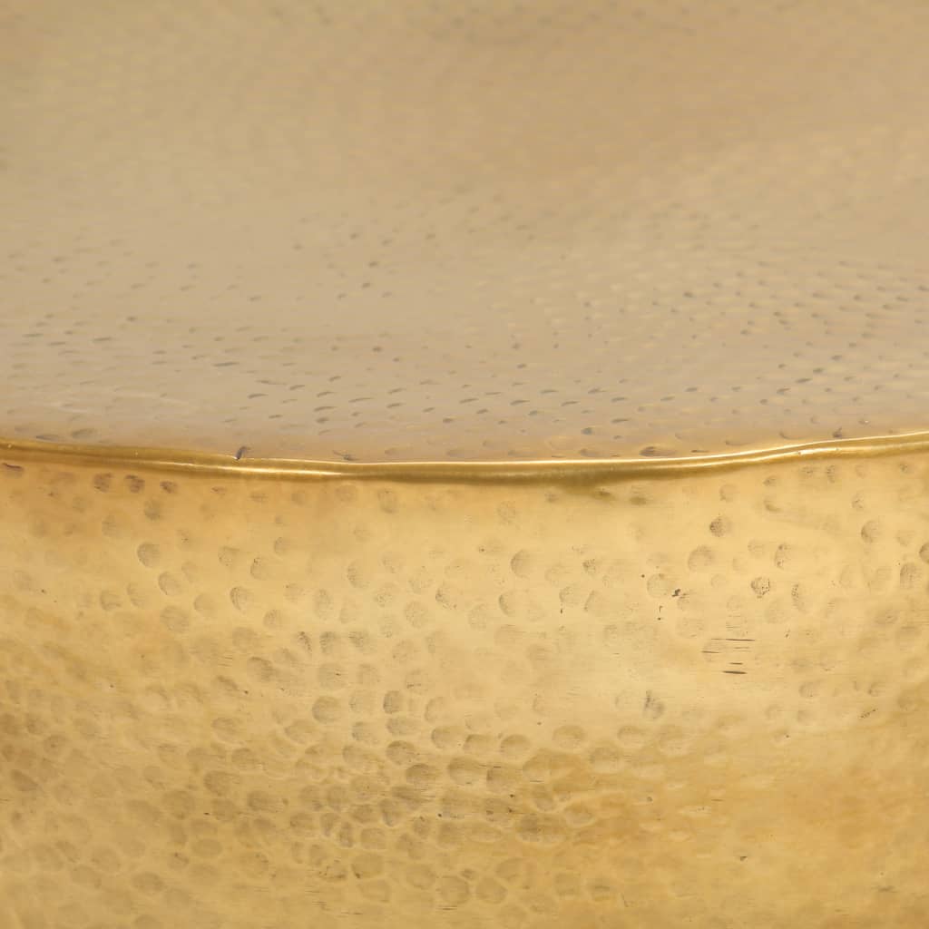 vidaXL Măsuță de cafea, alamă, 70 x 30 cm, aluminiu bătut cu ciocanul