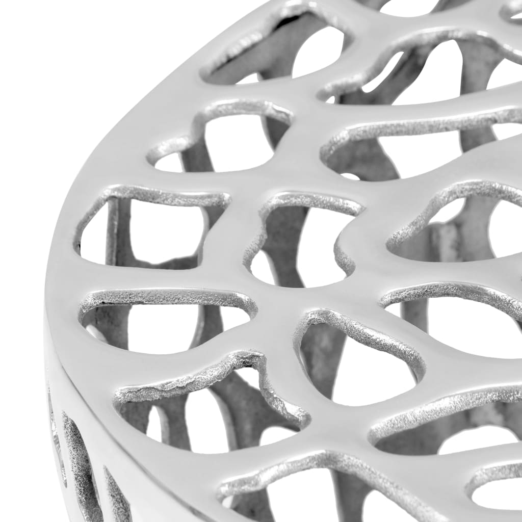 vidaXL Măsuță de cafea, argintiu, 70 x 30 cm, aluminiu turnat