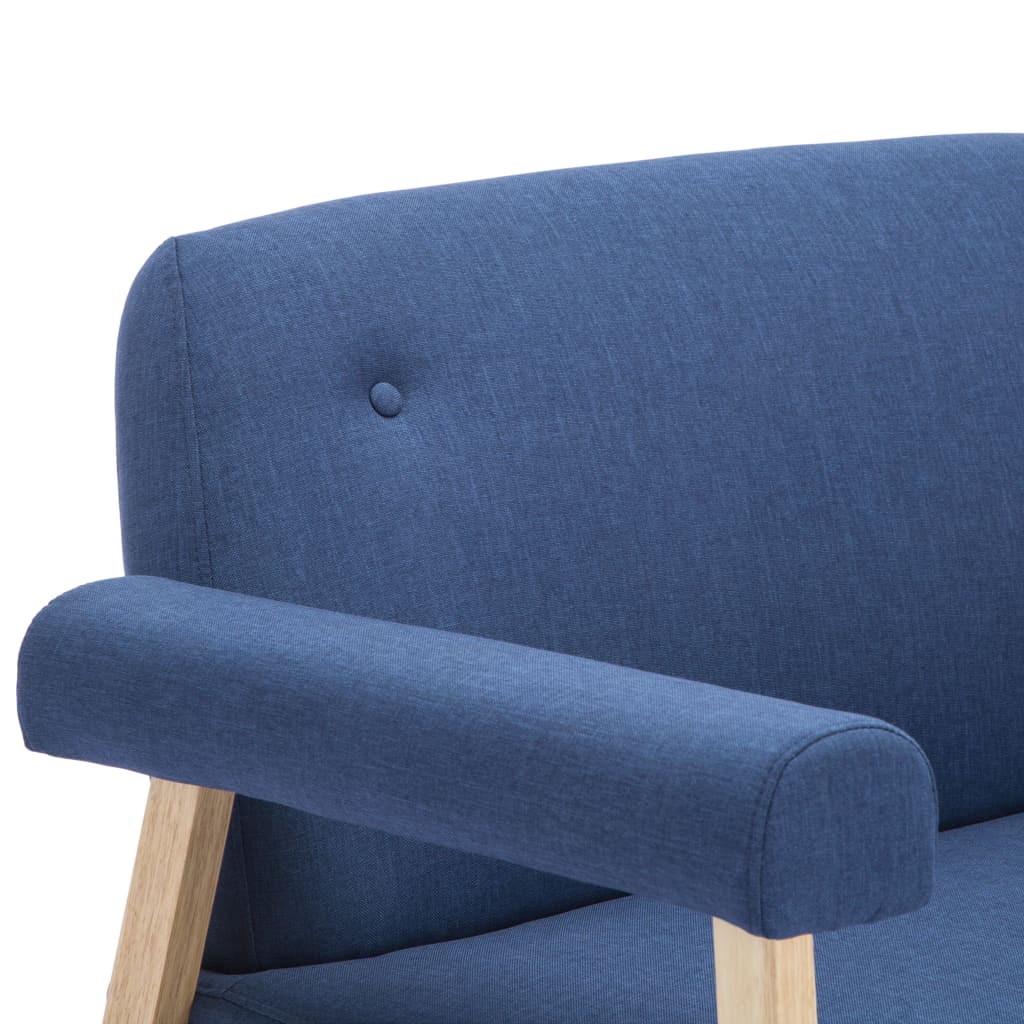 vidaXL Canapea cu 2 locuri, albastru, material textil vidaXL Canapea cu 2 locuri, albastru, material textil