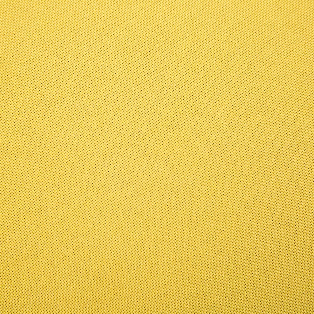 vidaXL Canapea cu 2 locuri, galben, material textil