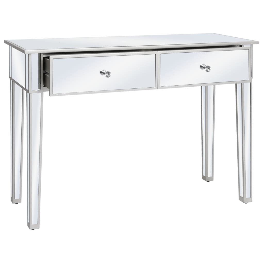 vidaXL Masă consolă tip oglindă, MDF și sticlă, 106,5 x 38 x 76,5 cm vidaXL Masă consolă tip oglindă, MDF și sticlă, 106,5 x 38 x 76,5 cm