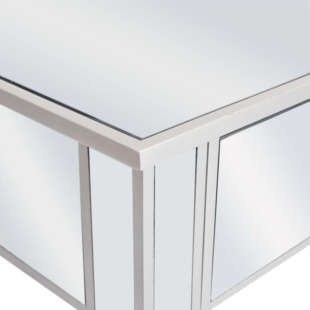 vidaXL Masă consolă tip oglindă, MDF și sticlă, 106,5 x 38 x 76,5 cm vidaXL Masă consolă tip oglindă, MDF și sticlă, 106,5 x 38 x 76,5 cm