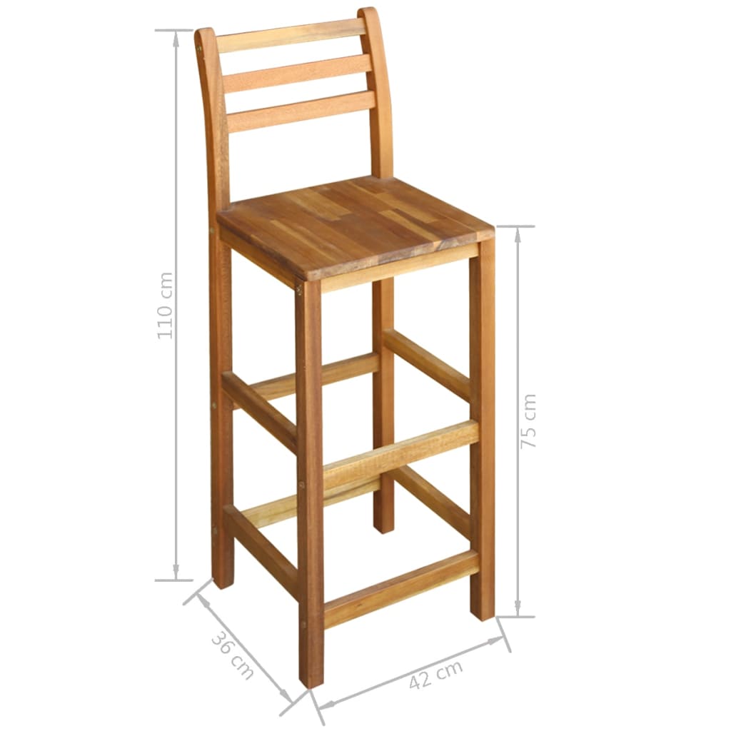vidaXL Set masă și scaune de bar, 7 piese, lemn masiv de acacia vidaXL Set masă și scaune de bar, 7 piese, lemn masiv de acacia