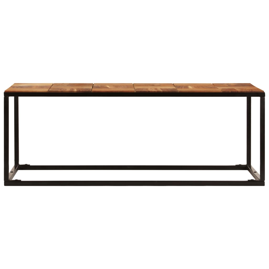 vidaXL Măsuță de cafea, 110 x 60 x 40 cm, lemn masiv de acacia și oțel vidaXL Măsuță de cafea, 110 x 60 x 40 cm, lemn masiv de acacia și oțel