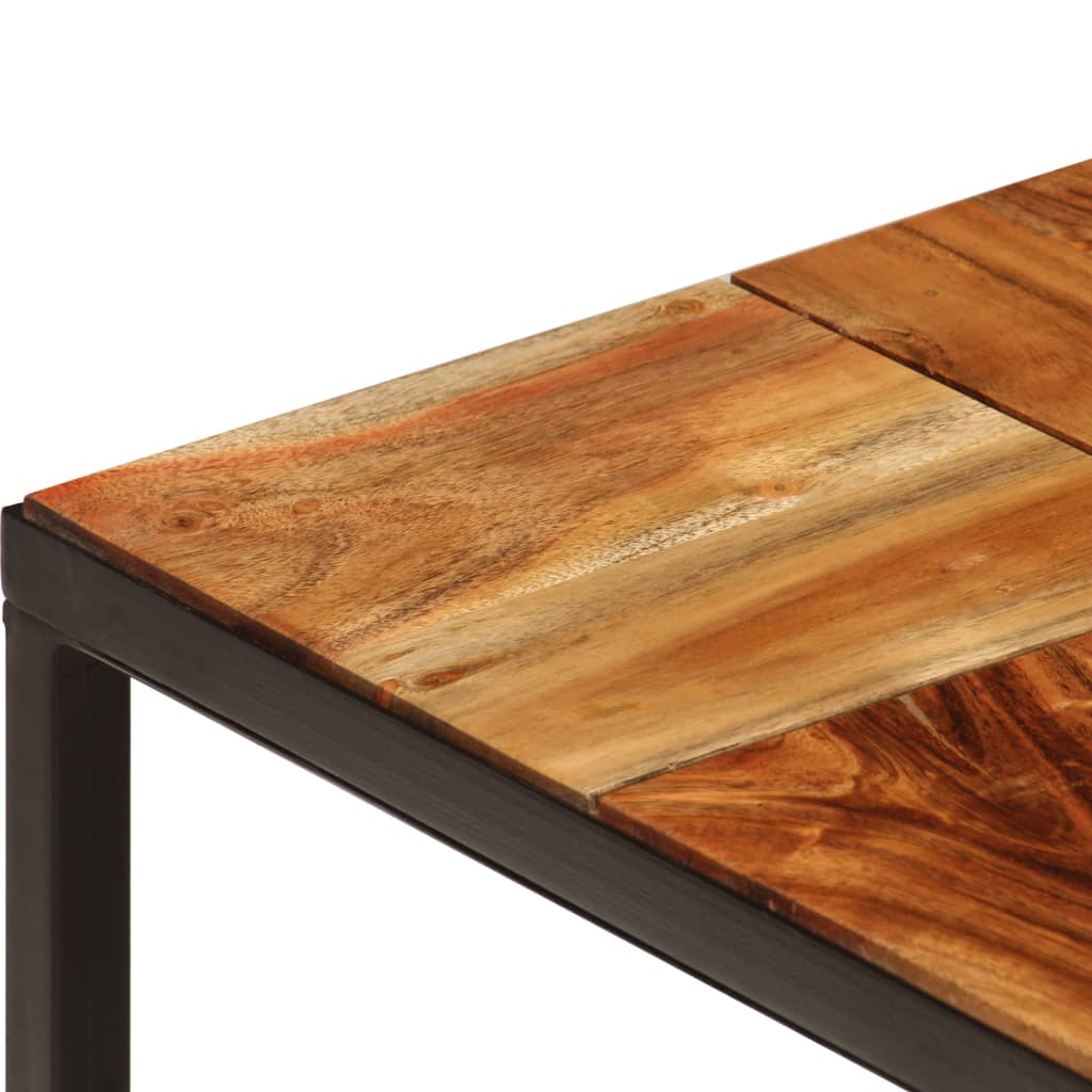 vidaXL Măsuță de cafea, 110 x 60 x 40 cm, lemn masiv de acacia și oțel vidaXL Măsuță de cafea, 110 x 60 x 40 cm, lemn masiv de acacia și oțel
