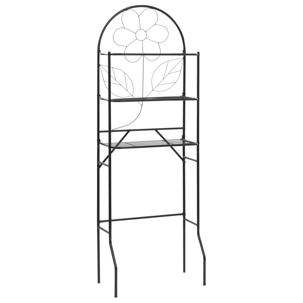 vidaXL Etajeră de toaletă, negru, 60x33x174 cm vidaXL Etajeră de toaletă, negru, 60x33x174 cm