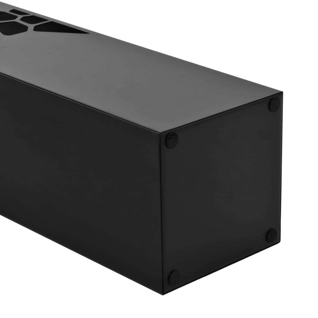 vidaXL Suport de umbrelă, negru, oțel, pietre vidaXL Suport de umbrelă, negru, oțel, pietre