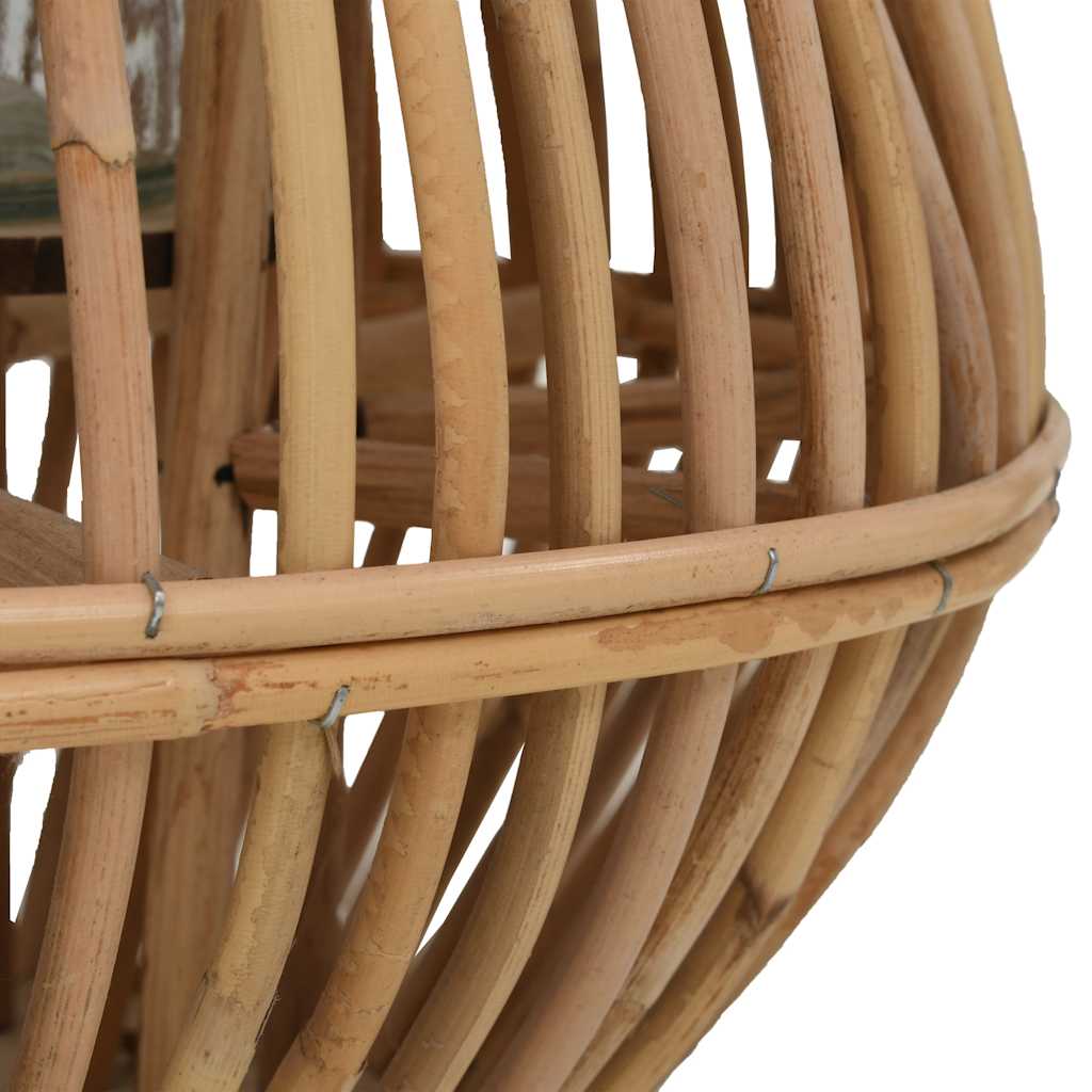 vidaXL Suport de lumânări suspendat tip felinar, natural, răchită vidaXL Suport de lumânări suspendat tip felinar, natural, răchită