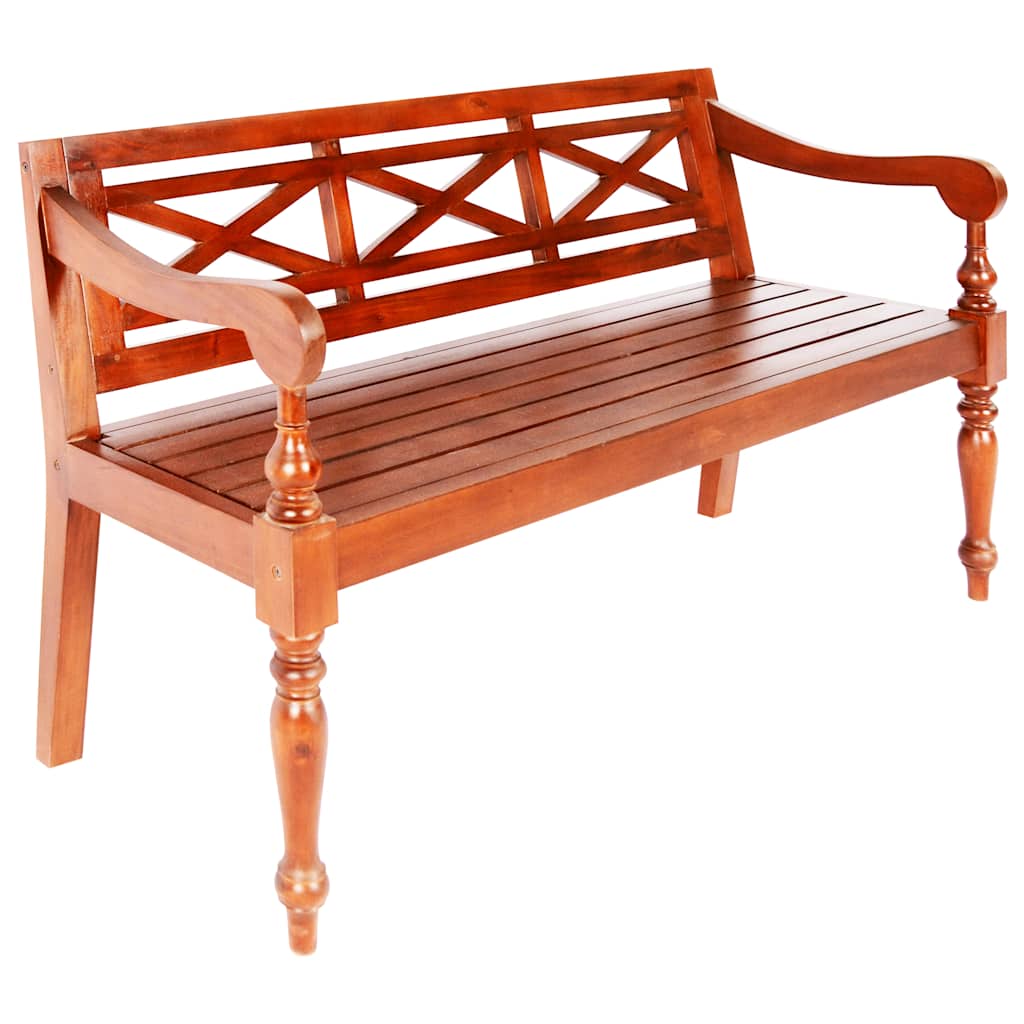 vidaXL Bancă Batavia, maro închis, 136 cm, lemn masiv mahon vidaXL Bancă Batavia, maro închis, 136 cm, lemn masiv mahon