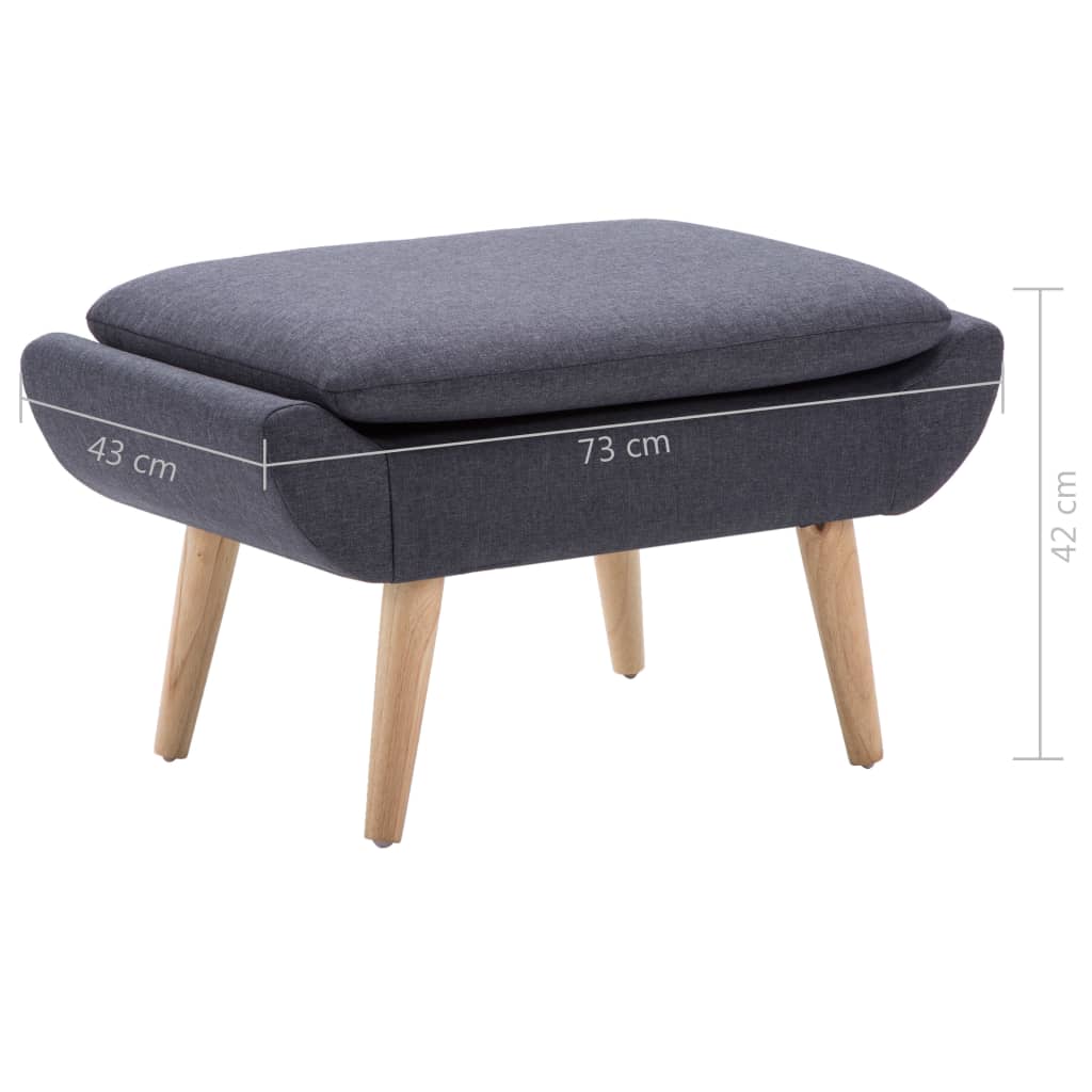 vidaXL Taburet, tapițerie din material textil, 73x43x42 cm, gri închis vidaXL Taburet, tapițerie din material textil, 73x43x42 cm, gri închis