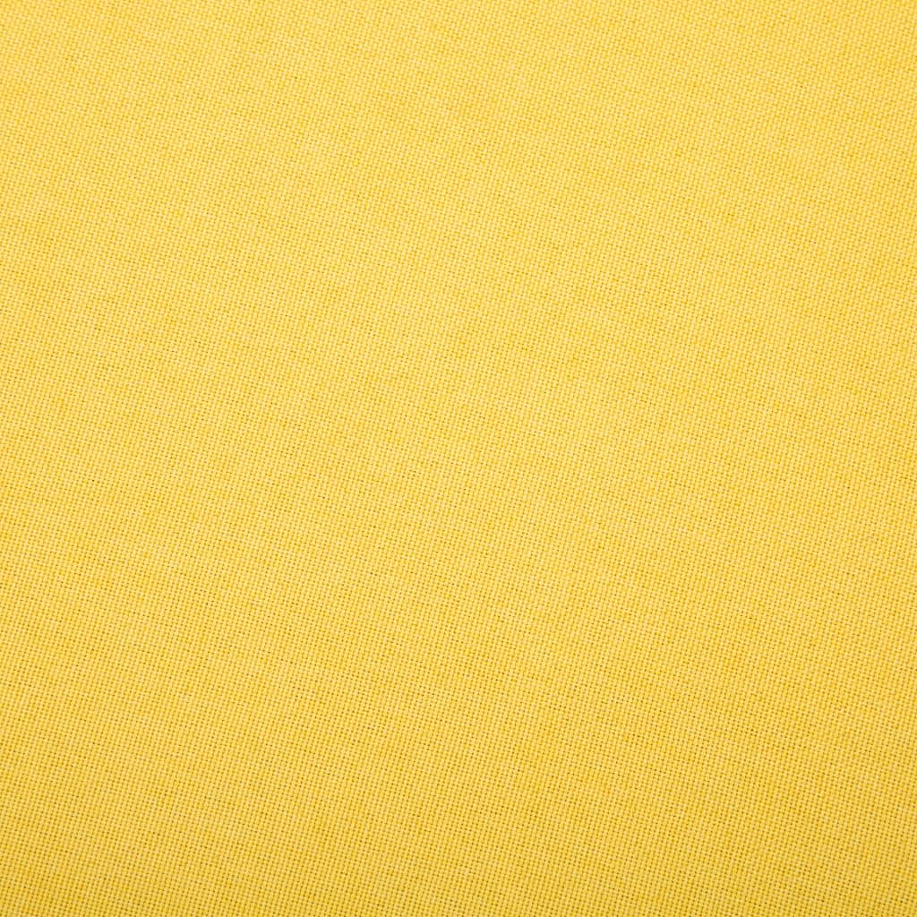 vidaXL Canapea de 3 persoane, material textil, galben