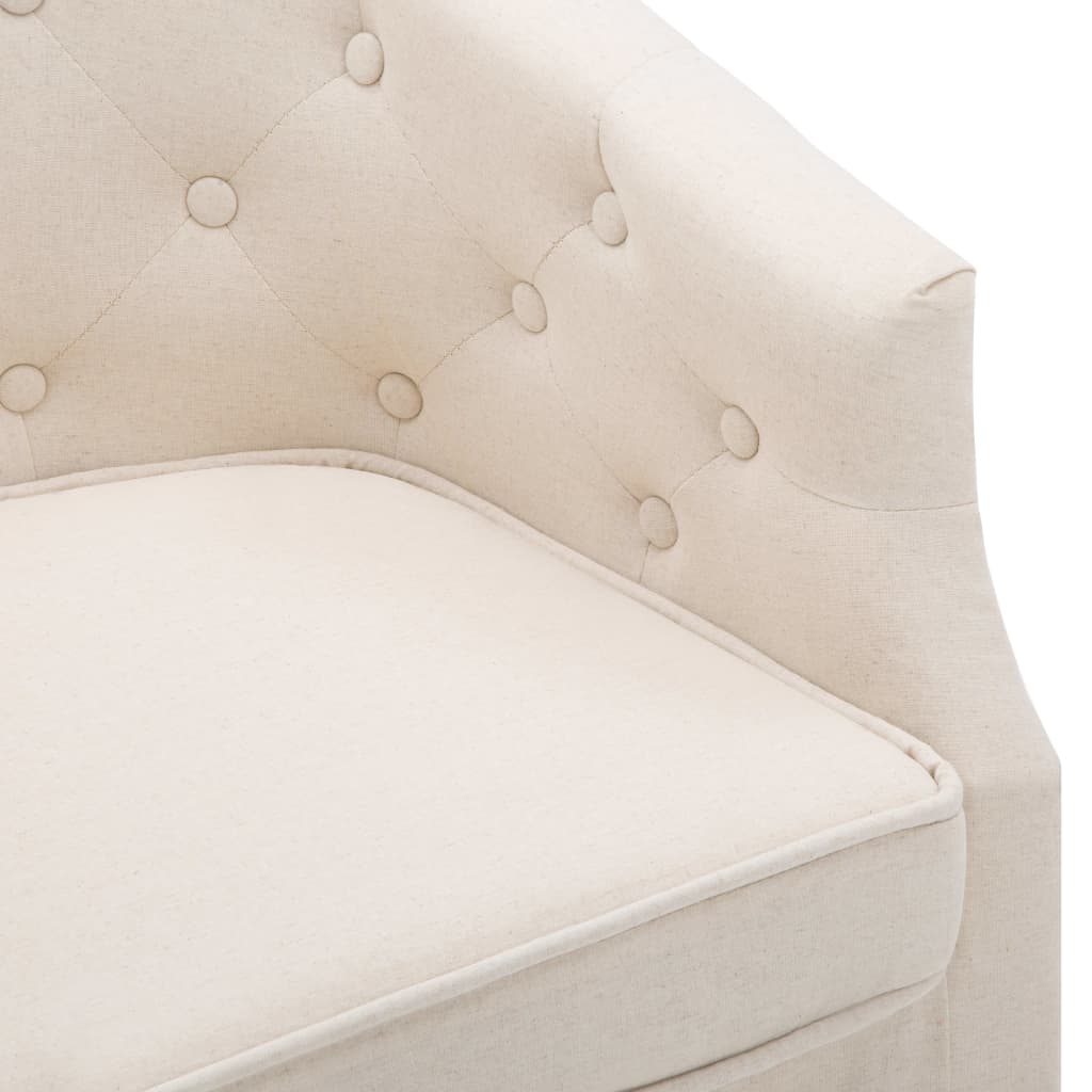 vidaXL Fotoliu, bej, material textil vidaXL Fotoliu, bej, material textil