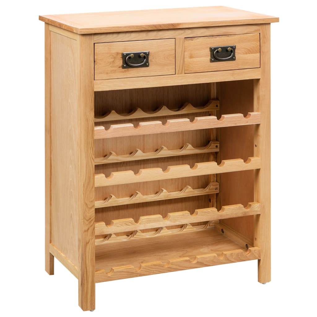 vidaXL Dulap de vinuri, 72 x 32 x 90 cm, lemn masiv de stejar vidaXL Dulap de vinuri, 72 x 32 x 90 cm, lemn masiv de stejar