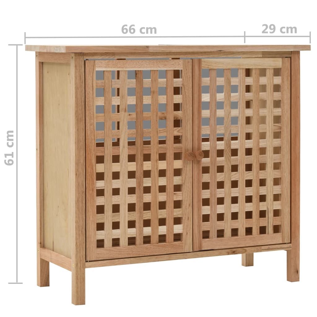 vidaXL Dulap de chiuvetă, lemn masiv de nuc, 66 x 29 x 61 cm vidaXL Dulap de chiuvetă, lemn masiv de nuc, 66 x 29 x 61 cm