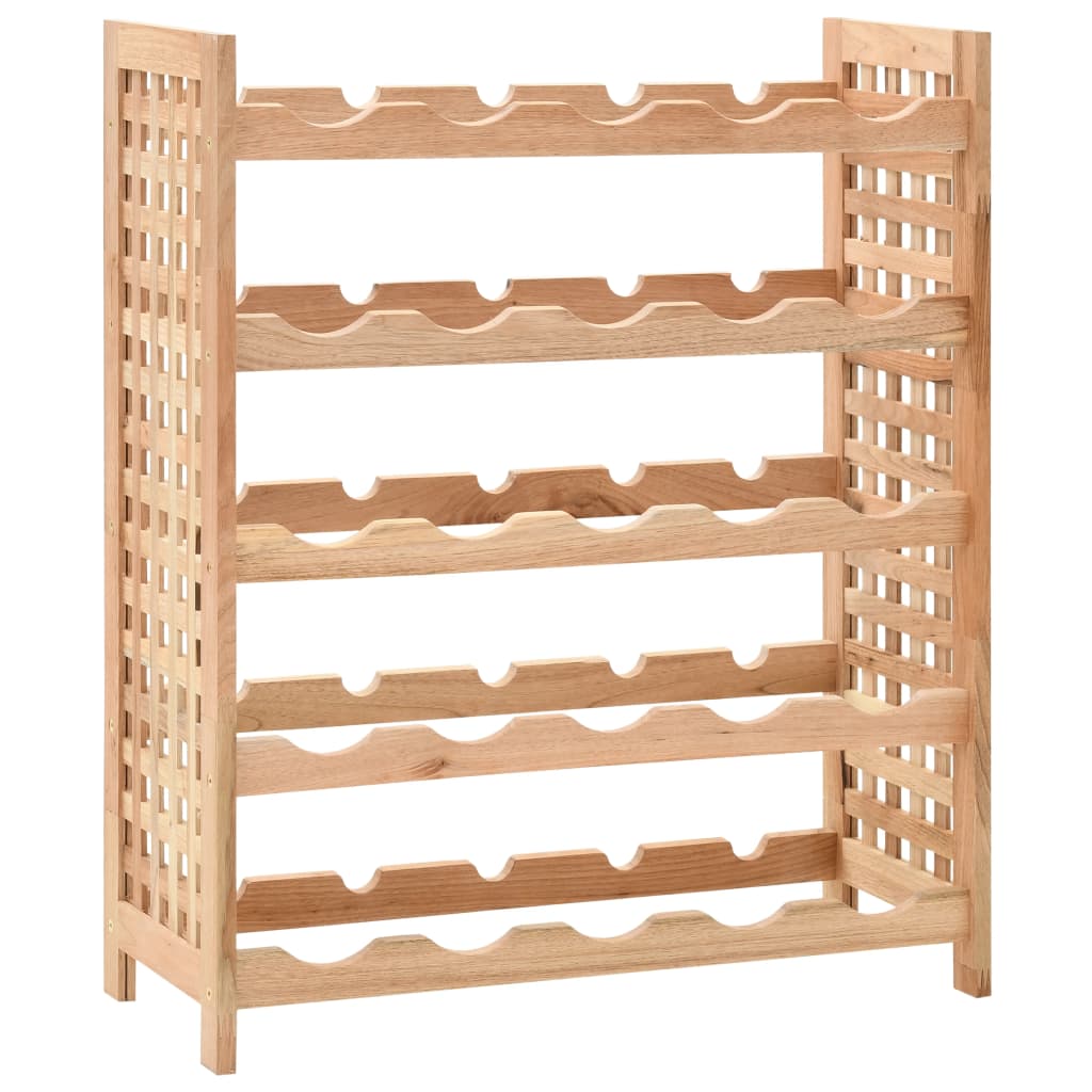 vidaXL Suport sticle vin pentru 25 sticle, 63x25x73 cm, lemn masiv nuc vidaXL Suport sticle vin pentru 25 sticle, 63x25x73 cm, lemn masiv nuc